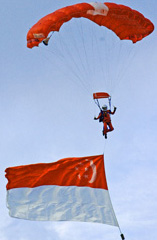 VLDB2010 are white and red as the Singapore flag: Photo by Courtesy of Eugene Tang/Singaporesights.com